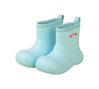 Kids Wellies Adjustable Non Slip Boys Girls Rain Boots Comfy Cute Cartoon Big Eyes Pattern Waterproof Lightweight Wellington Boots Toddler Welly Snow Boots Kids Unisex blue pink yellow sky blue