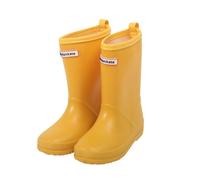 Kids Wellies Adjustable Non Slip Boys Girls Rain Boots Comfy Cute Cartoon Big Eyes Pattern Waterproof Lightweight Wellington Boots Toddler Welly Snow Boots Kids Unisex blue pink yellow sky blue