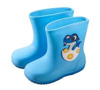 Kids Wellies Children Female Elastic Mouth Children's Rain Boots Textured Soles Non Slip Light Comfortable Rain Shoes for Primary School Students Suede Fringe Boots for (Sky Blue, 9.5 Little Child)
