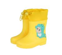 Kids Wellies Girls Rain Boots Toddler Kids Booties with Cute Bunny Dinosaur Design Removable Fleece Liner Soft Sole for Daily Wear Spring Summer Fall Toddler Fleece Boots (Yellow, 11.5 Little Child)