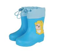 Kids Wellies Girls Rain Boots Toddler Kids Booties with Cute Bunny Dinosaur Design Removable Fleece Liner Soft Sole for Daily Wear Spring Summer Fall Toddler Fleece Boots (Blue, 11.5 Little Child)