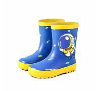 Kids Wellies Non-Slip Child Wellies Waterproof Lightweight Wellington Boot Durable Dinosaur Rain Snow Shoes Welly Cute Animal Cartoon Garden Shoes Easy Pull On Muddy Puddle Splash Boots Outdoor