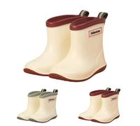 Kids Wellies Non-Slip Welly Boots Girls Boys Wellies Waterproof Wellington Boots Lightweight Durable Rain Shoes Outdoor Footwear Unisex Children Easy Clean Booties Slip-On Ankle for Rainy Days Red