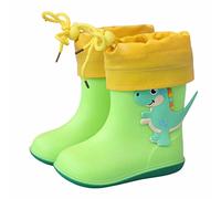 Kids Wellies Unisex Children Infant Rain Boot Waterproof Lightweight Animal Cartoon Pattern Welly Boots Wellington for 1-10 Years