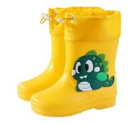 Kids Wellies Unisex Toddler Wellingtons Boots Easy-on Anti-Skid Waterproof Animal Cartoon Pattern Welly Children Wellington Toddler/Little Kid/Big Kid