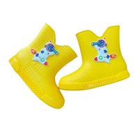 Kids Wellies Waterproof Rain Boots Boys & Girls Non-Slip Rubber Outdoors Unisex Soft Durable PVC Rubber Rain Shoes Waterproof Non-Slip Toddler Child Solid Color Boots for Outdoor Play Yellow