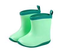 Kids Wellies Waterproof Wellington Boots With Hook & Loop, Boys Girls Comfort Rubber Flat Heels Rain Boots Walking Shoes Outdoor Adventures Footwear Size UK 10.5