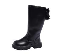 Kids Wellies with Easy On Handles Toddler/Little Kid/Big Kid Boots Girls Wellington Boys Waterproof Fur Lined for Outdoor and Gardening