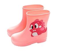 Kids Wellington Rain Boots | 3D Animal Prints | Anti-Slip PVC Construction | Unisex Lightweight Shoes for Rainy Days, School Runs and Family Outings - Easy to Clean and Maintain Pink