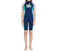 Kids Wetsuits Sun Protection Girls Boys Swimsuit Beachwear Back Zip | 82 nylon,18 spandex,shorty sleeve,back zipper,flat stitched,for swimming,diving,surfing,kayaking,paddle
