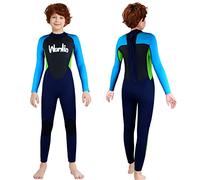 Kids Wetsuits Youth Boys Girls 3mm Neoprene Keep Warm Back Zip Full Body Diving Suits for Surfing Swimming Snorkeling