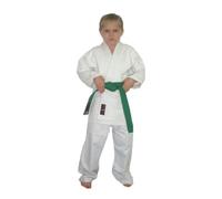 Kids white karate suit poly/cotton kids karate uniforms (000/110cm 4-5yrs) kids kimono student karate suit inc free white belt