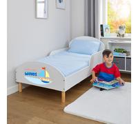 Liberty House Toys Kids White Toddler Bed - Make Some Waves, White