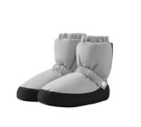 Kids Winter Boots Elastic Strap Solid Color Thickened Ankle Boots Comfortable Flat Fleece Lining Shoes Warm Soft Soled Casual Footwear Plush Fluffy Breathable Ballet Shoes Gray