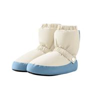 Kids Winter Boots Elastic Strap Solid Color Thickened Ankle Boots Comfortable Flat Fleece Lining Shoes Warm Soft Soled Casual Footwear Plush Fluffy Breathable Ballet Shoes Blue