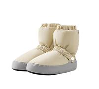 Kids Winter Boots Elastic Strap Solid Color Thickened Ankle Boots Comfortable Flat Fleece Lining Shoes Warm Soft Soled Casual Footwear Plush Fluffy Breathable Ballet Shoes Yellow