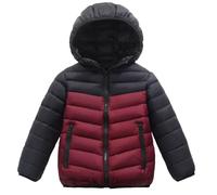 Kids Winter Fleece Coat Thick Puffer Winters Jackets Teens Packable Hoody Padded Coats Solid Color Thermal Snow Outwear Windproof Outdoor Softshell Down Jacket Age 8-17 Years
