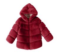 Kids Winter Fleece Coat Thicken Puffer Coat with Hood Padded Windproof Down Coatsteens Long Bodywarmer Parka Peacoat School Outfits Outerwear for Cold Weather Age 2-14 Years