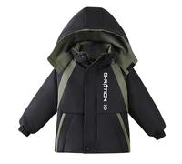 Kids Winter Fleece Coat Unisex Padded Parka Jacket Waterproof & Insulated Snow Coat Warm Waterproof Jackets Windproof Puffer Coats Hoody Youths Showerproof School Outwear Age 3-6 Years