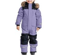 Kids' Winter Fleece Snowsuit - Boys' Ski Romper with Removable Hood - Windproof & Warm Snow Overall - Mud Suit - Outdoor Softshell Suit