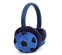 Kids Winter Furry Earmuffs Plush Football Pattern Ear Warmer Cold Weather Warm Outdoor Activities Earflap Ear Protector for Boys Girls Baby Toddlers World Cup Soccer Event Football Party Accessories