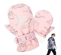 Kids Winter Gloves - Warm Snow Gloves | Kids Ski Gloves with Dinosaur Pattern. Cozy and Durable Winter Gloves for and Kids, Easy to Wear