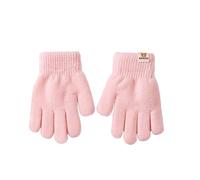 Kids Winter Warm Magic Gloves Knitted Thermal Fleece Lined Gloves for Girls Boys 3-6 Years Stretchy Thicken Full Finger Knit Glove Soft Winter Warm Snow Glove Kids Knit Five Fingers Mittens for Ski