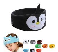 Kids Wireless Headphones, Plush Sleep Headband for Kids, Over Ear Thin Speakers, Soft Washable Sleep Mask for Travel and School (E)