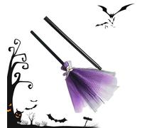 Kids Witch Broom - ENCHANTTED Cosplay Sweep Stick, Fantasy Character Prop, Spooky Role-Play Wand With Creative Magics Stage Styling, Haunted Performance Accessory Delivering Eerie Themed Play Energy