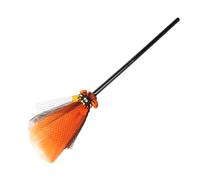 Kids Witch Broom - ENCHANTTED Cosplay Sweep Stick, Fantasy Character Prop, Spooky Role-Play Wand With Creative Magics Stage Styling, Haunted Performance Accessory Delivering Eerie Themed Play Energy