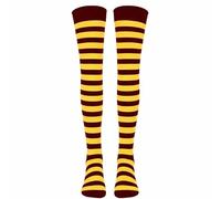 Kids Wizard Costume Accessory Set, Boys Girls World Book Day Scarf Glasses Tie Light Up Wand School Cosplay Fancy Dress Outfit Set For Book Week, Party Role Play, Maroon Yellow Sock