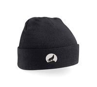 Kids Wolf Beanie Hat (Navy)