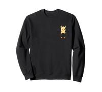 Kids Women Funny Alpaca Animal In Pocket Cute Pocket Llama Sweatshirt