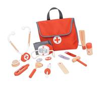 Kids Wood Clinical Pretend Play Set Finish With 8 Realistic Doctor Equipment Safe Childproof Plan Toy Children's Pretend Doctor Wooden