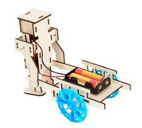 Kids Wood Craft Science Experiment Set Electric Pull Cart Model Building Set Craft Activity Without Batteries Included Hands on Learning Toy