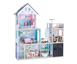 Kids Wooden Dollhouse Big Doll House 18 Accessories Teamson Kids