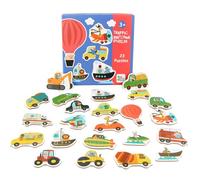 Kids Wooden Jigsaw Matching Puzzle Game Baby Early Learning Cognition Animal Fruit Traffic Educational Toys, Toddler Brain Teaser Toys, Gifts for Boys Girls Ages 3 4 5 6