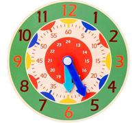 Kids Wooden Learning Clock Educational Time Telling Math Learning Stud Tool Elementary For Preschool Kindergarten