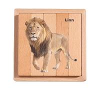Kids Wooden Puzzles Creative Education Toy Preschool Learning Activities for Children, animals version