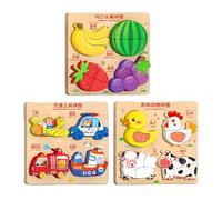 Kids Wooden Puzzles, Farm Animal Learning Toys, Wooden Children Puzzles, for 4-6 Years Old Vehicle Plane Activities Travel Preschool Birthday Holiday Parties