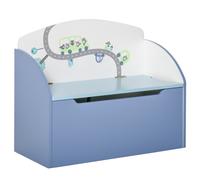 Kids Wooden Toy Box Childrens Storage Chest Bench Organiser Bedroom Blue