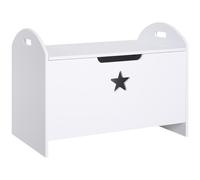 Kids Wooden Toy Chest Childrens Box Storage Organiser Side Handle White