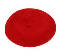 Kids Wool Blend French Beret Hat Girls Boys Artist Beret Hat Classic Fashion Solid Warm Winter Autumn Beanie Cap Red