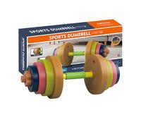 Kids Workout Barbell, Adjustable Weight Lifting Toy Set, Safe Exercise Equipment for Body Training, Fitness Fun, Outdoor Activity, Indoor Gym, Toddler Sports, Active Play Use 31.77x7.09x7.09in