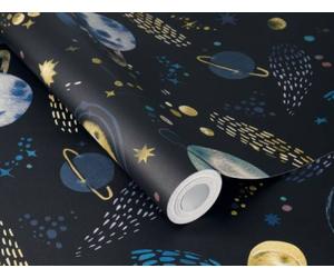 KIDS' WORLD CELESTIAL SKIES CHILDRENS SPACE QUALITY RASCH WALLPAPER 300956