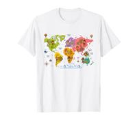 Kids World Map Ancient Civilizations Educational for Girls T-Shirt