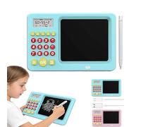 Kids Writing Board, 2-in-1 Math Learning Tablet-Handwriting Practice & Interactive Games, Electronic Math Games for Kids Ages 5 6 7 8, Educational Math Learning Games, Christmas Birthday Gifts (Blue)