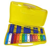 Kids Xylophone|Kids Xylophone 25 Note Colorful Metal Keys Glockenspiel with Case & Two Percussion Mallets for Beginners Music Teaching 4+ Years Old Gifts, Yellow