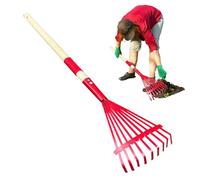 Kids Yard Tool, Metal Garden Tools with Sturdy Wooden Handle, Beach Sandbox Toy, Kids Gardening Tools Outdoor Toys Set, Sand Play for Flower Soil Planting Loosening Digging