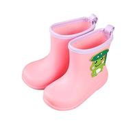 Kids Yellow Wellies Boys Girls Wellington Boots Waterproof Non-slip Short Rain Boots Toddler/Little Kid/Big Kid Black Blue Khaki Pink Yellow Green Size 2 3 1 13 4 6